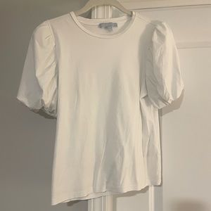Antonio Melani x Born on Fifth White Puffy Sleeve Top - Size small